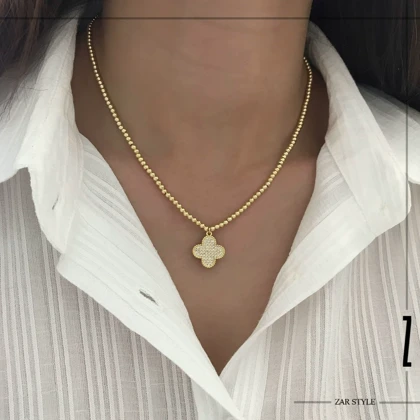 گردنبند زنانه ونکلیف نگین‌دار