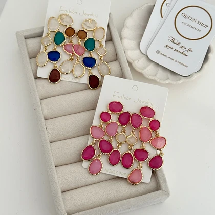 گوشواره زنانه کریستالی کد 896