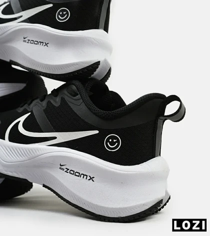 کفش کتانی مردانه و زنانه مشکی سفید NIKE zoom x smile مدل 4602
