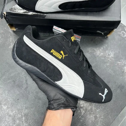 کفش پوما اسپید کت مشکی سفید Puma Speedcat Black White