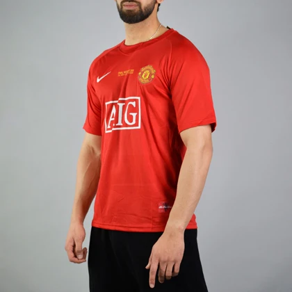 تیشرت فوتبالی پلیری منچستر یونایتد مدل Nike-Dri Fit-694 قرمز