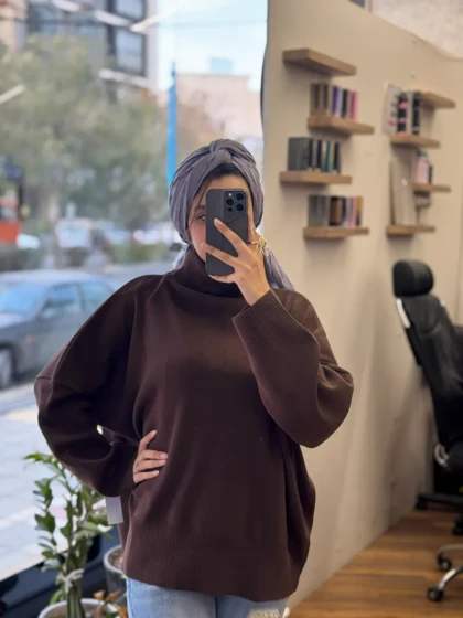 بولیز بافت یقه اسکی_3011