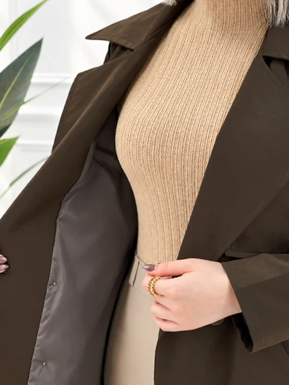 بارانی هلنا زنانه ژیله دار تی سی آستردار