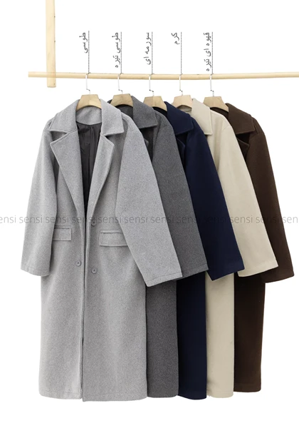 پالتو فوتر موهری4دکمه آستر دار کد1005033