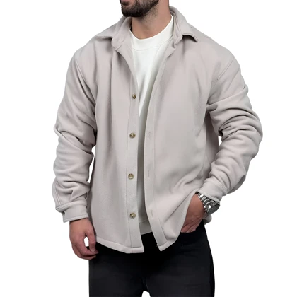 پیراهن مردانه کتی سفید مدل ساده