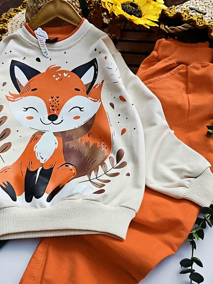 بلوز شلوار بچگانه طرح روباه