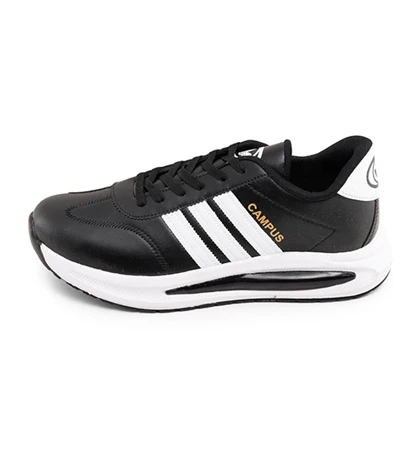 کفش اسپرت Adidas مردانه مشکی بندی چرم مصنوعی