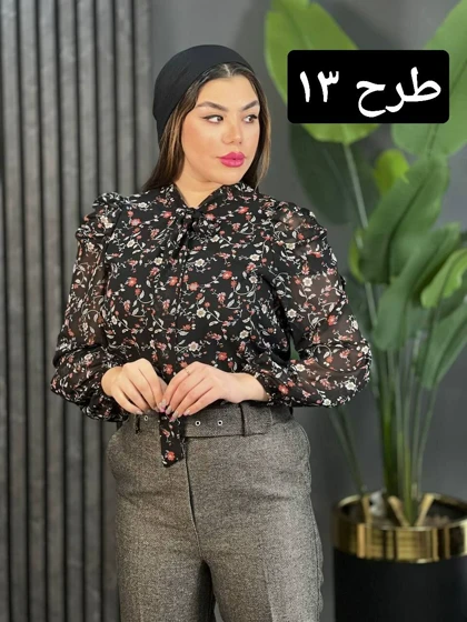 شومیز آستین پف کد 1600