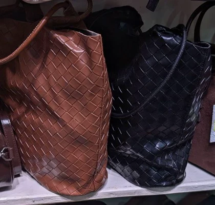 کیف چرم حصیر بافت 50130