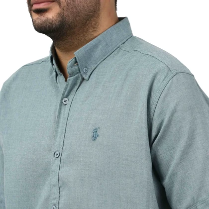 پیراهن آستین کوتاه لینن مردانه مدل 6215957