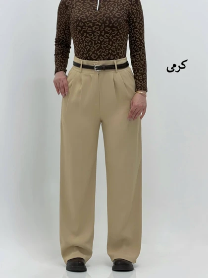 3816-شلوار کرپ واید کد 330 (ایراددار)