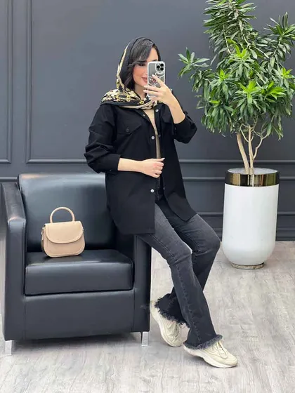 مانتو دو جیب پاکتی