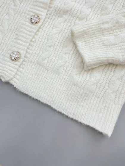 ست ژاکت بافت بهمراه دامن کد 4123