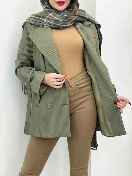 بارانی چهاردکمه پشت ژیله
