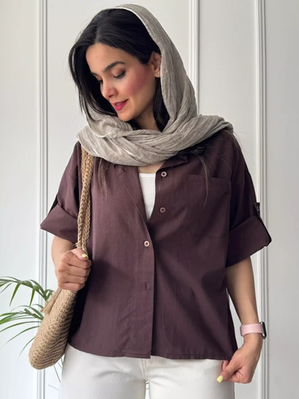 مانتو شومیزی باکسی سایه