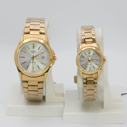 ساعت مچی ست مردانه و زنانه کاسیو Casio 1183 تمام استیل با ماندگاری رنگ بالا