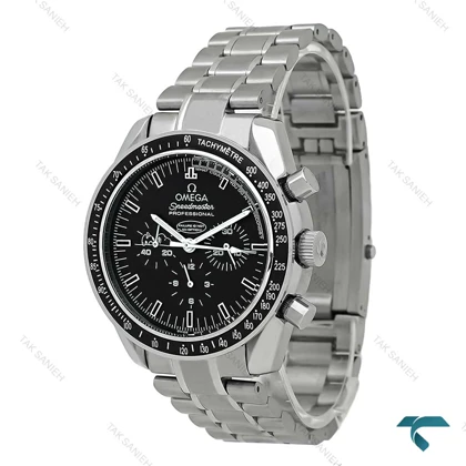 ساعت امگا اسپید مستر اسنوپی مردانه استیل صفحه مشکی Omega-7947-G