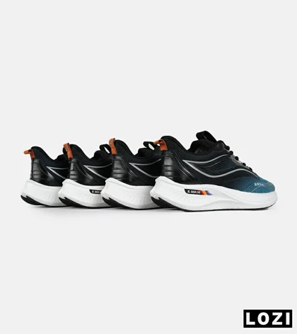 کفش کتانی مشکی آبی Saucony Ride Review v.2