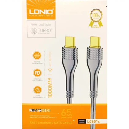 کابل تایپ سی الدنیو LDNIO مدل LC651C توان 65 وات