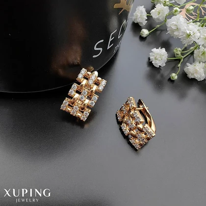 گوشواره رولکس نگین‌دار ژوپینگ: درخشش بی‌نظیر و طراحی چشم‌نواز Xuping