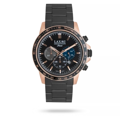 ساعت مچی مردانه لاکسمی بند استیل مشکی کد Laxmi 8181/5