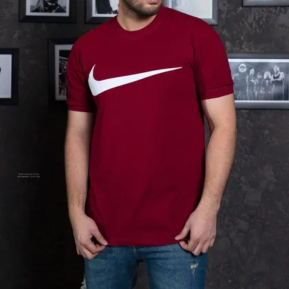 تیشرت مردانه نایک NIKE رنگ جگری آستین کش