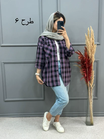 مانتو چهارخونه غنچه