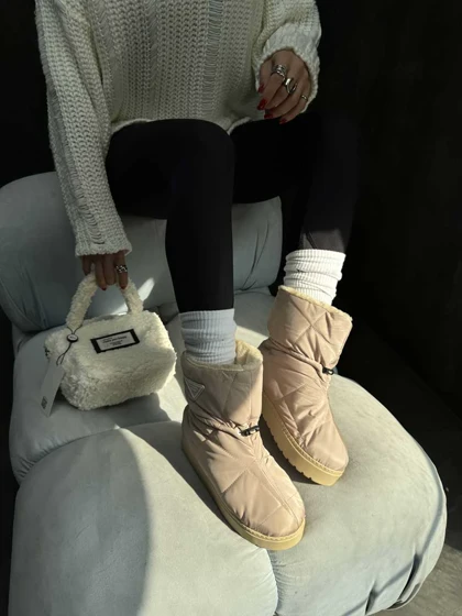 نیم بوت کاپشنی PRADA