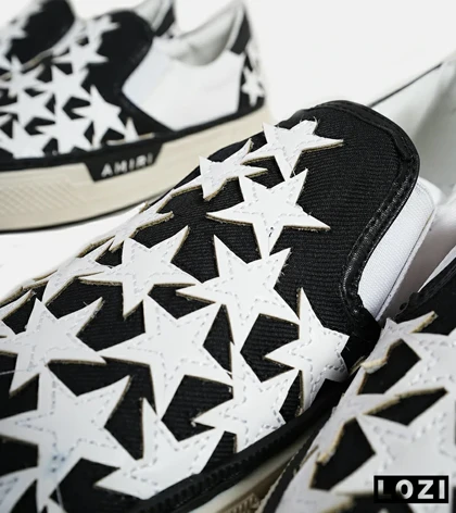 کفش اسنیکرزونس مشکی سفید Amiri Stars مدل 6033