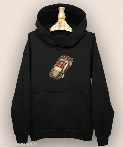 هودی مردانه و زنانه طرح ماشین تلفیق با فرش ایرانی