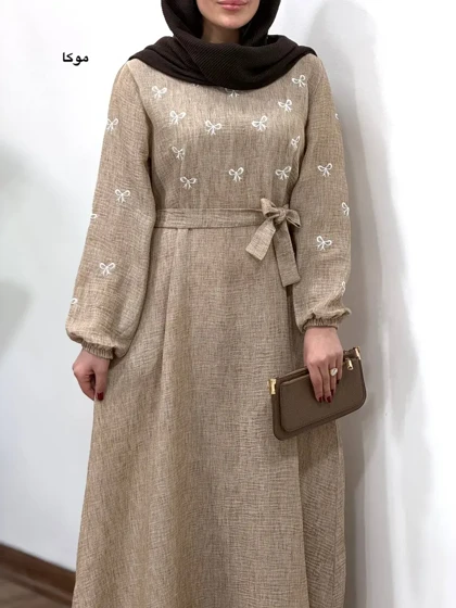 پیراهن مانتویی گلدوزی آیسو مه دخت