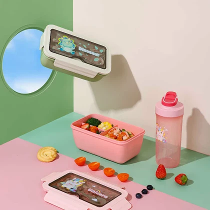 پک قمقمه وظرف غذا پلاستیکی