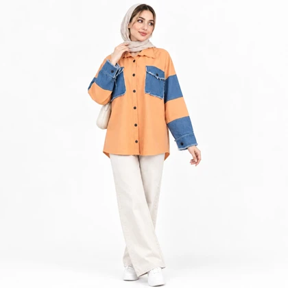 کت زنانه کتان و جین اسپرت کد 270