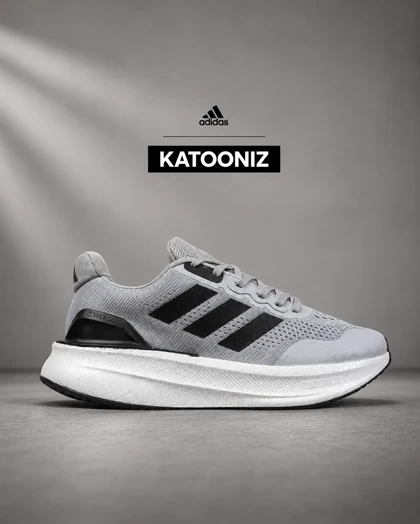 کفش رانینگ آدیداس گلکسی 7 طوسی مشکی مدل 9150 کتانی Adidas Galaxy 7