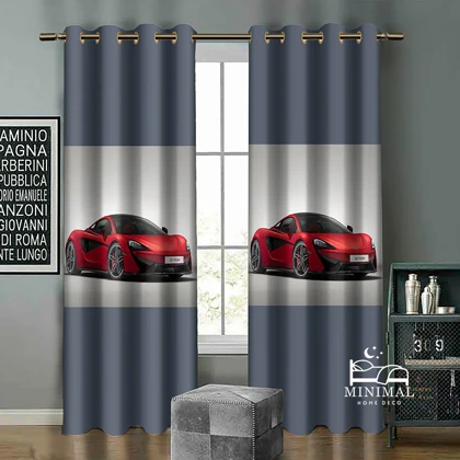 پرده کودک طرح ماشین مدل W5057