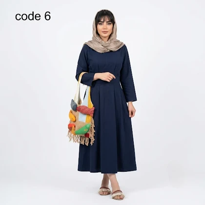 پیراهن لینن مدل ساجده علیدسا