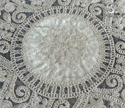 رومیزی عسلی قیطان دوزی مدل پرناز