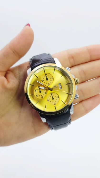 ساعت مچی مردانه الگانس Elegance با بند چرم و سبک 3موتوره