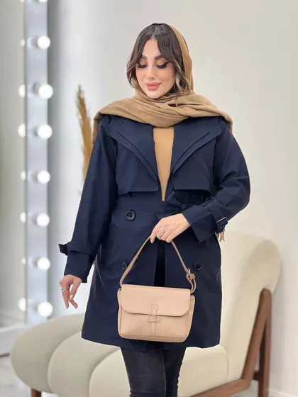 بارانی یقه دوبل باران