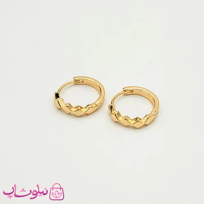 گوشواره حلقه‌ای ژوپینگ طرح لوزی