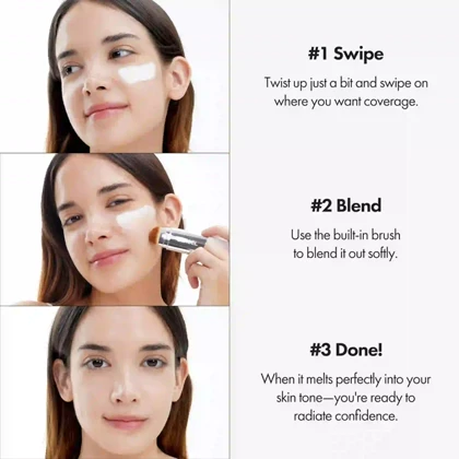 کرم پودر استیکی صورت الروئل ELROEL Blanc Cover Cream Stick SPF50 رنگ 202 حجم 12 گرم