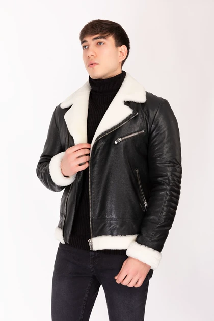 کت و کاپشن مردانه new-venture-gian-ferre-solid-leather