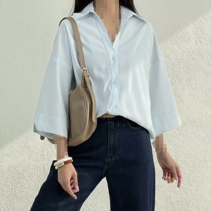 شومیز زنانه سیلک پشت پیله