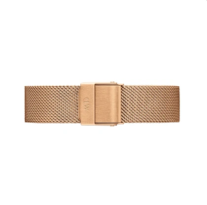ساعت دنیل ولینگتون حصیری زنانه رزگلد صفحه مشکی Daniel Wellington Rosegold