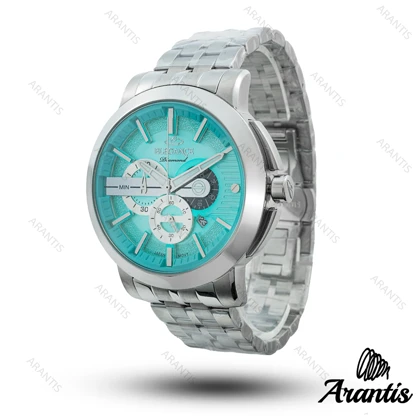 ساعت مردانه الگانس diamond سیلور صفحه تیفانی m-10239