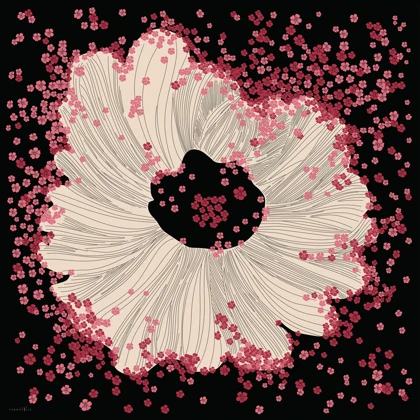 روسری ابریشم توییل شکوفه