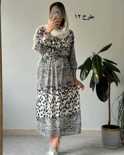 پیراهن حریر ساحلی لادن