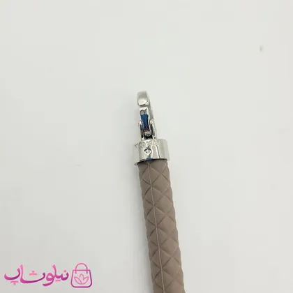دستبند امگا رابر طوسی تیره با قفل نقره ای کیفیت مستر
