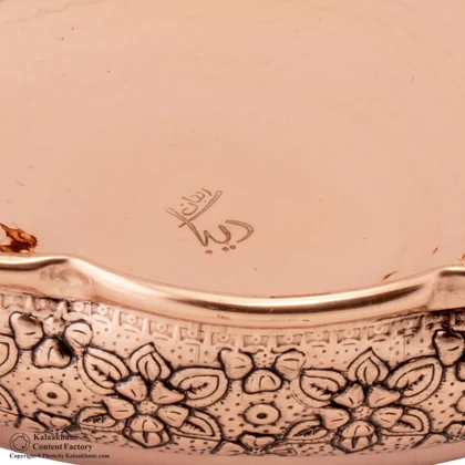 اردو خوری مثلثی مس دیبا رنگ مسی کد 1034