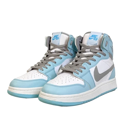 کتانی اسپرت مردانه مدل نایک ایرجردن1 ساق‌دار Nike Air jordan1 رنگ سفید آبی کد 51368